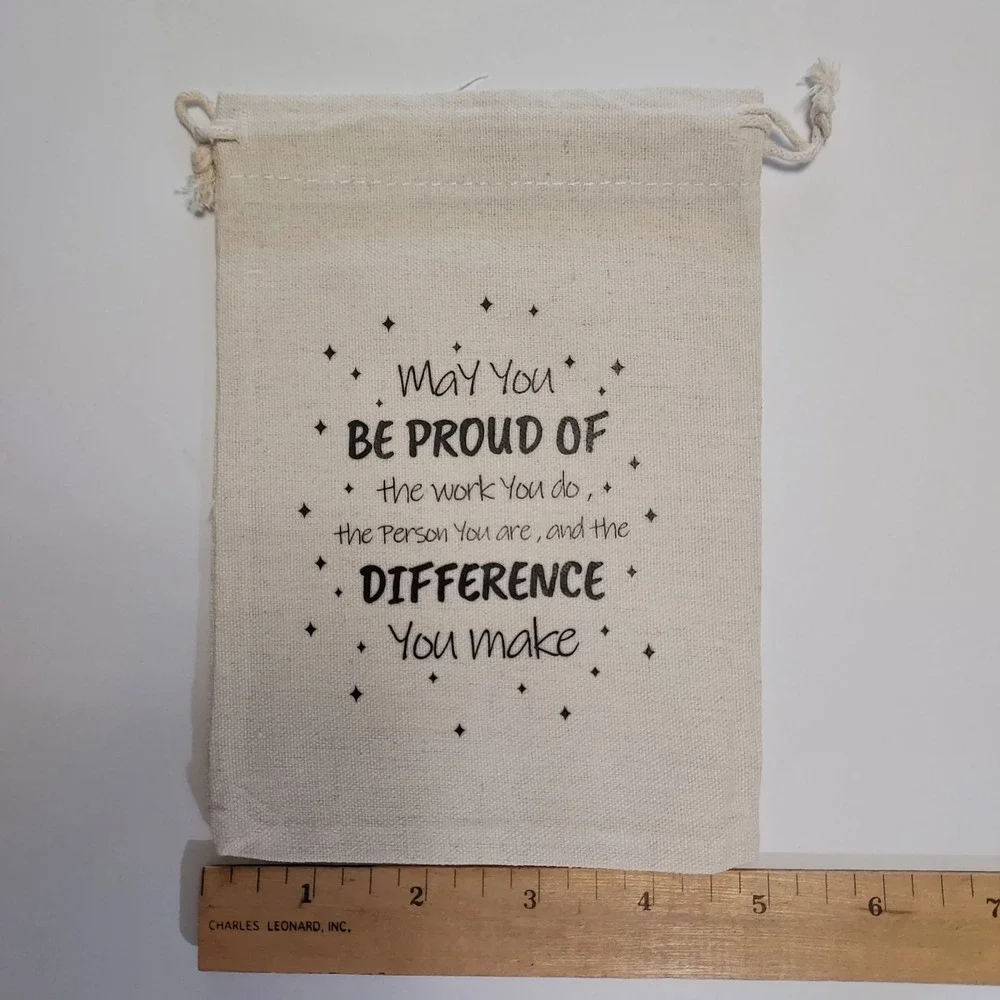 20 Thank You Appreciation Fabric Gift Bags Drawstring Employee Coworker Teacher‎